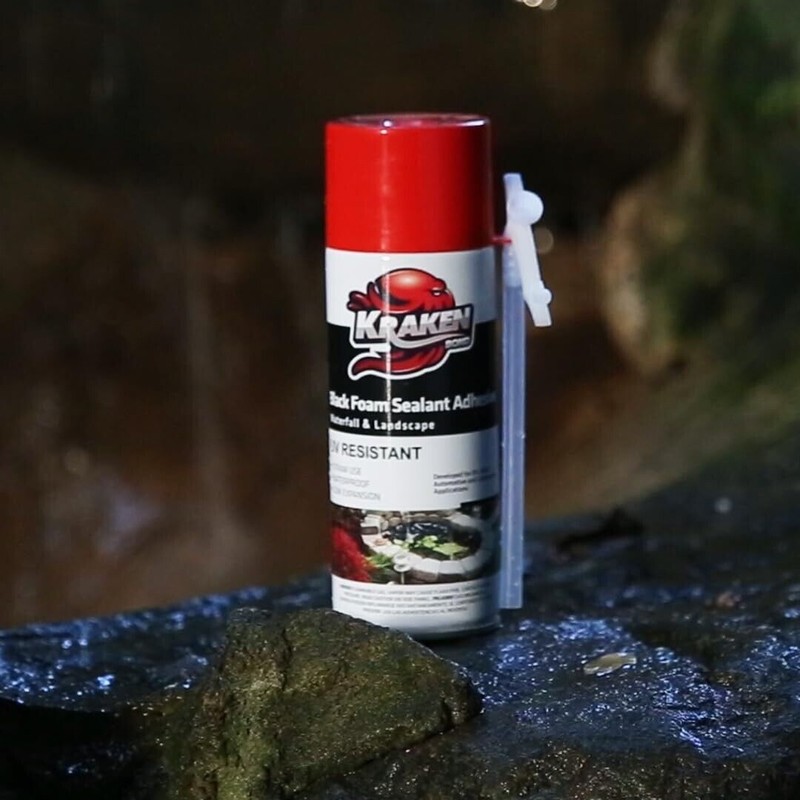 Kraken Bond Black Gun Foam Waterfall & Landscape Adhesive Sealant