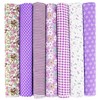 7PCS Flower Cotton Fabric Squares 20" x 20" Fat Quarter