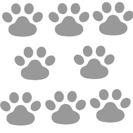 lifepower CSTNK08S-WH-LP Car Sticker, Cat / Dog / Car / Motorbike / Hide Scratches, Dents, Footprints, Cute, Small Size, For Car's Scratches and Dents, Also Used in Suitcases, 8 Paw Paws (White)
