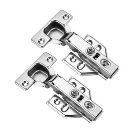 Luokim 10pcs 110 Degree Frameless Cabinet Door Concealed Hinges,Full Overlay,35mm Cup Door Hinge Nickel Plated
