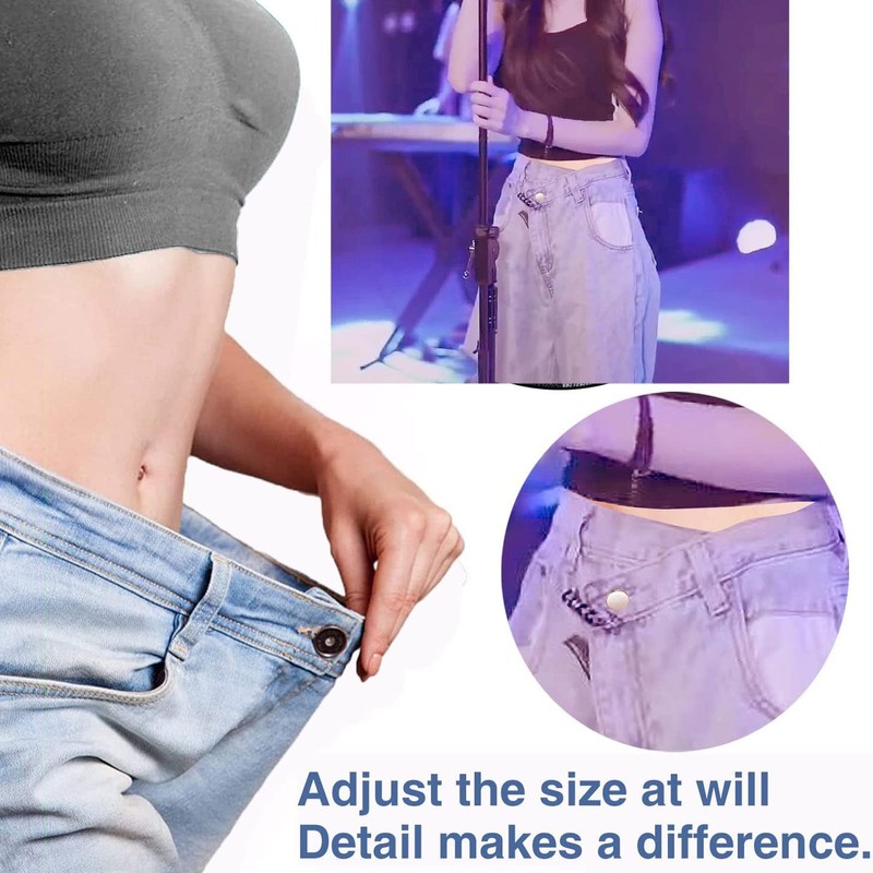 ZENGLU 8 Sets Jean Buttons pins No Sew Instant 17mm