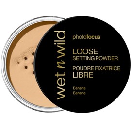 Wet n Wild Photo Focus Polvo Banana Suelto, Acabado Suave, Vegano, Sin Parabenos, Efecto Mate, Larga Duración, Fijador de Maquillaje Ligero para Base, Corrector y Rubor, Anti Flash en Fotos, Reduce Brillo
