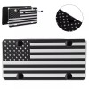 VEHITO American Flag License Plate, Black Front Flag License Plates