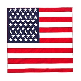 Daily Basic American Flag Bandana Cotton - 22 inches - Bulk Wholesale Packs (1