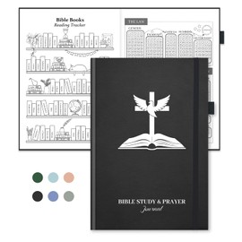 SIMSIMY Bible Study Journal & Prayer Journal with Bible Reading Tracker, Verse Mapping Journal, Christian Devotional & Faith Planner, Church Notebook for Note Taking, Religious Gifts for Women Men