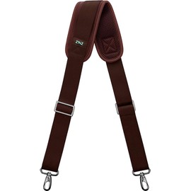 ZINZ Shoulder Strap, 57" Padded Adjustable Shoulder Bag Straps Replacement for Bags with D-Ring (Brown, 003)