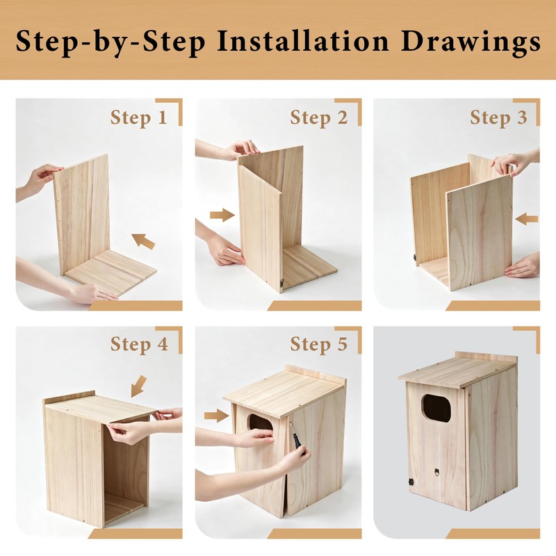 Wood Duck House, Sturdy Weather-Resistant Nesting Box and Shelter
