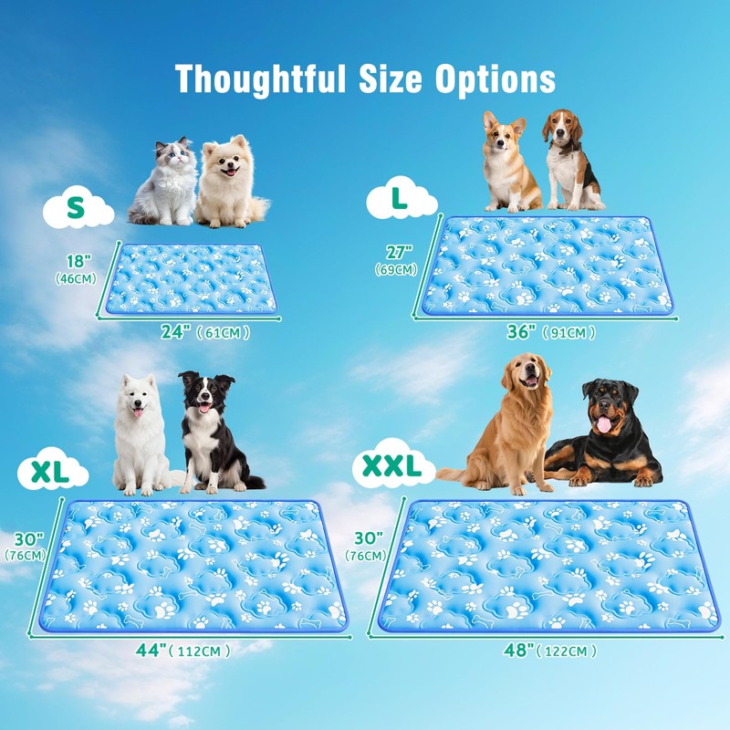 Dog Cooling Mat, Extra Large Cooling Dog Bed Mat for