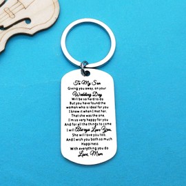 Ximalun Son Wedding Gifts from Mum To My Son Gifts Son Keyring Gifts on His Wedding day Mum to Son Gifts Mother to Son Gifts Wedding Gifts for Son from Mum