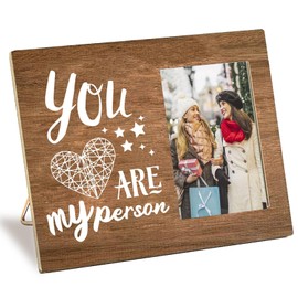 CREATCABIN Wooden Photo Frame 4 x 6 Standing Wall Mounted Vintage Rustic Decor Picture Frames with Adjustable Kickstand Friends Photos Display for Anniversary Christmas Graduation Keepsake