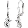 Jobo Children's Earrings Mouse 925 Sterling Silver Children's Earrings, Silver