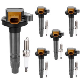 UF646 Set of 6 Ignition Coil Packs and Iridium Spark Plug Compatible with 2011-2020 Ford Lincoln - F-150 Expedition Explorer Flex Police Taurus MKS MKT Navigator V6 3.5L Turbo Replace# DG549