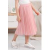 GORLYA Girls Chiffon Pleated Elastic High Waist A-Line Boho Swing