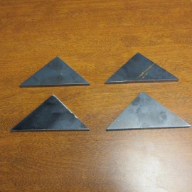 Unbranded Steel Triangle Gusset 4 pack - 2" x 3" x 3/8" thick