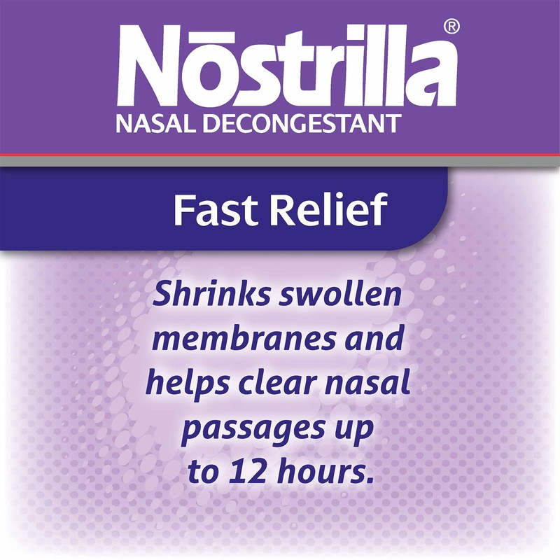 Nostrilla Nasal Decongestant, Effective Relief of Nasal Congestion, Up to