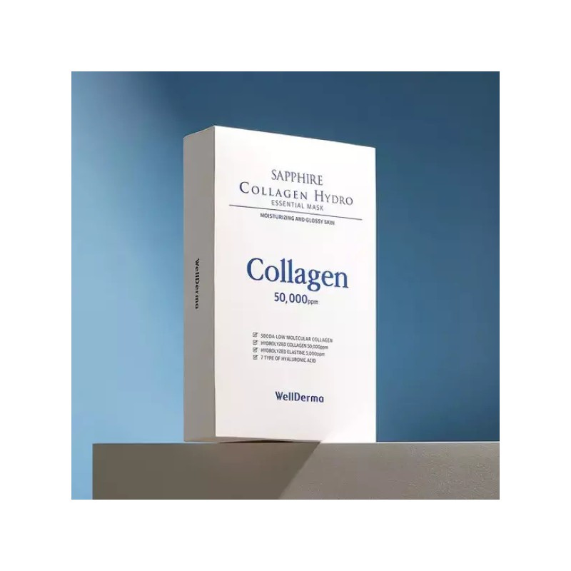 Wellderm [웰더마] 콜라겐 하이드로 에센셜 고보습 마스크팩 10입 3박스 [Wellderma]