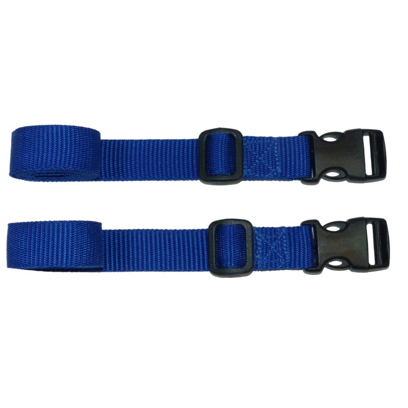 Webbing Strap with Quick Release Buckle, Pack of 2 (Blue,