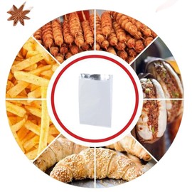 100 Pcs Aluminum Foil Hamburger Sleeves,Aluminum Foil Hot Dog Bags,Grease Resistant Serving Snack Bags For hot dogs, hamburgers, sandwiches, bagels (White)