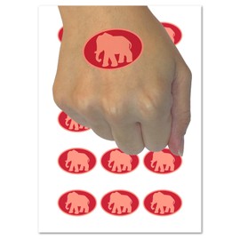 Red Elephant Republican Right Conservative GOP Temporary Tattoo Water Resistant Fake Body Art Set Collection - 15 2" Tattoos (1 Sheet)