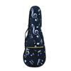 HilerPunk Musical Note Pattern Concert Ukulele Bag,Case,23Inch 600D Waterproof Oxford