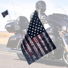 Motorcycle Flag 6x9,Antique American Flag,Double-sided Double Sewing Motorcycle USA Flag Antique US Flag Accommodates UP to a 3/8" Diameter Pole