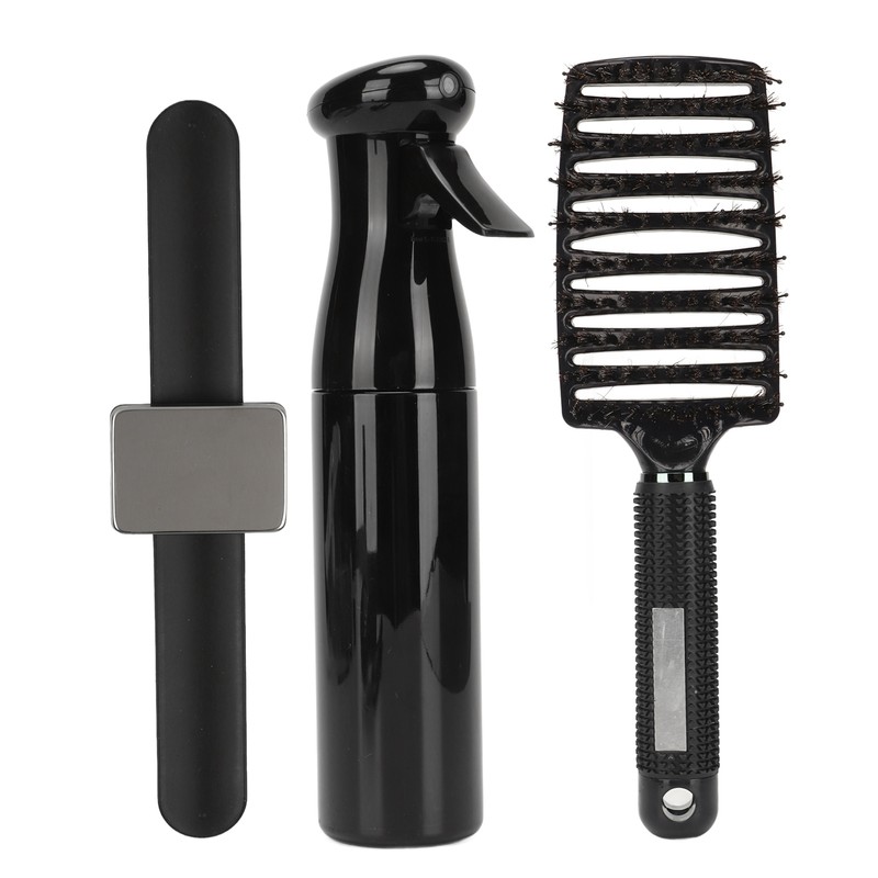 Detangling Curved Vent Brush Spray Bottle Hair Clip Pin Wristband