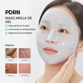 VT COSMETICS Mascarilla De Hidrogel Pdrn(33 G X 4 Unidades) Mascarilla Nocturna Nutritiva Y Rejuvenecedora Intensiva, Repara La Piel, Aumenta La