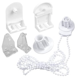 Roller Blind Replacement Parts, Child Safe Plastic Replacement Roller Blind, 25mm Roller Blind Fittings, Curtain Blind Accessories with Positioning Hooks for Curtain Rods, Roller Blind Brackets