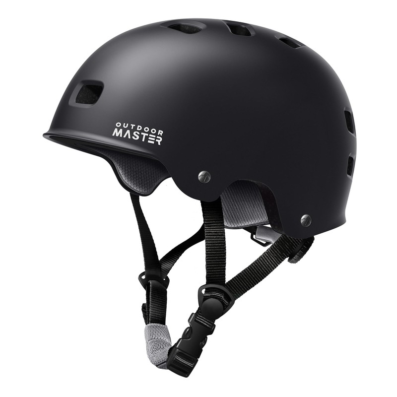 OutdoorMaster Skateboard Cycling Helmet - Two Removable Liners Ventilation Multi-Sport