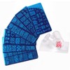 10Pcs/Set Nail Stamping Plates with Silicone Clear Stamper Scraper Flowers