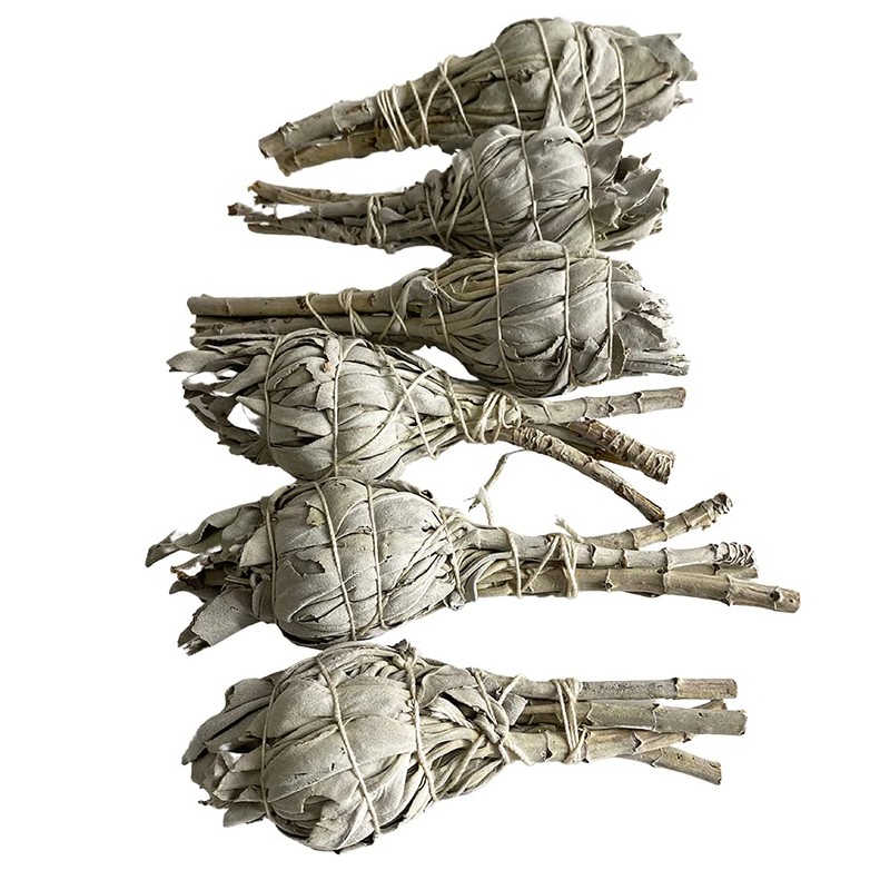 VIE Naturals Sage Smudge Sticks, Pack of 6 Torch White