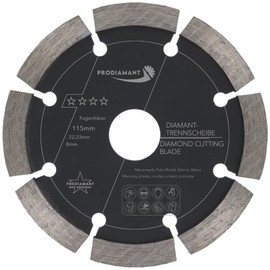 PRODIAMANT Joint Cutter Diameter 115 mm Width 8 mm Milling Disc for Masonry Mortar Joints and Plaster 10 mm Segment Height