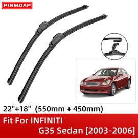 2 Wipers 22" 18" Front Wipers Replacement Fit for INFINITI G35 Sedan 2003-2006, Windshield Wiper Blades Original Equipment Wiper Blade, That Meet OEM Quality Easy DIY Install Premium All-Season