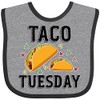 inktastic Taco Tuesday Baby Bib Heather and Black 29a3a