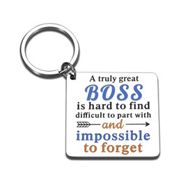 Cool Gifts for Bosses, Boss Gifts Men, Boss Day Gifts, Appreciation Gifts for Boss, Christmas Gifts for Boss Boss Lady, Gift for Boss Leaving Retirement, A Truly Great Boss Is Hard to Find Keychain