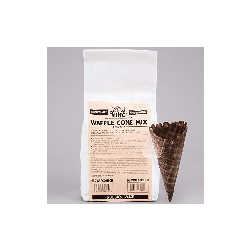Carnival King Chocolate Waffle Cone Mix 5 lb. Bag