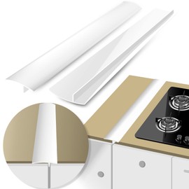 Gap Filler for Stove and Counter - Kitchen Stove Counter Gap Cover Silicone Gap Cover Between Stove and Counter 21 Inches White
