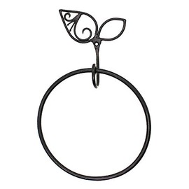 Tokyo Kankan, Towel Hanger, Washroom, Iron Ring, Towel Hanger, Leaf, Plant, Botanical, Interior Goods, Asian Goods, Iron Miscellaneous Goods