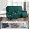 ULTICOR Reclining Love Seat with Middle Console Slipcover, 8-Piece Yarn