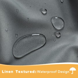 HolidayIdeas Outdoor Curtains for Patio Waterproof, 4 Panels - 54 x 84 Inch - Privacy Protection & Light Filtering Curtains Grey Grommet Outside Curtains for Porch, Gazebo, Pergola, Backyard