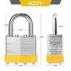 HZSY Padlocks Keyed Alike, Pack of 24, Laminated Steel Keyed