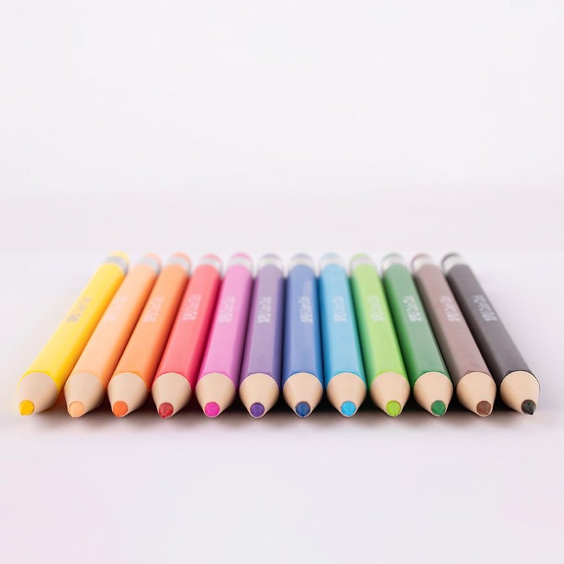 APLI 20080 Color Click Mechanical Pencil with Sharpener and 12