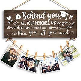 2022 Graduation Gifts for Her Him, Behind You, All Your Memories-Congratulations Gifts Inspirational High School College Graduation Picture Frame Gifts for Her Best Friend Women, Going Away Gifts