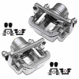 A-Premium Disc Brake Caliper Assembly with Bracket Compatible with Select Suzuki Models - Grand Vitara 2009-2013 L4 2.4L, 2009-2010 V6 3.2L - Rear Driver and Passenger Side, 2-PC Set