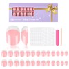 EBANKU 156 uñas postizas francesas para niñas, cobertura completa.