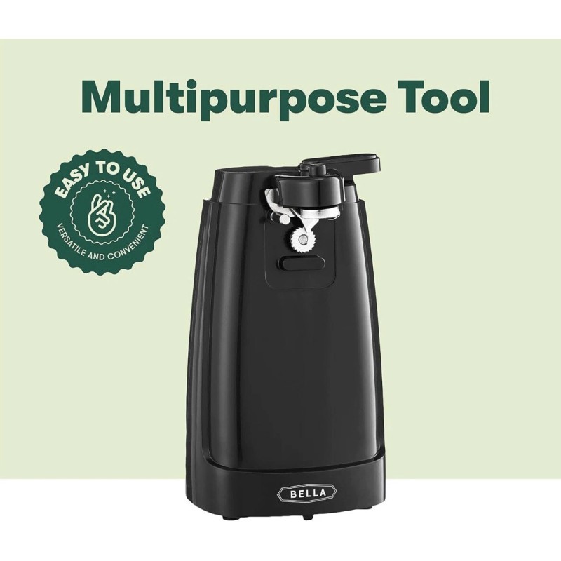 Bella Electric Can Opener /Knife Sharpener Black