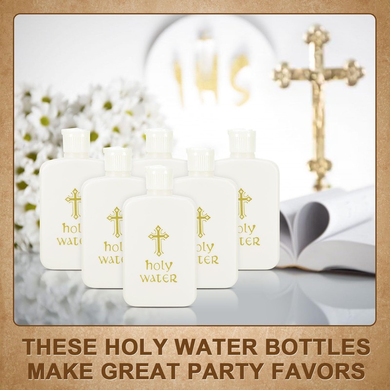 PASOLABE 100ml Holy Water Bottle 6Pcs Plastic Holy Water Container