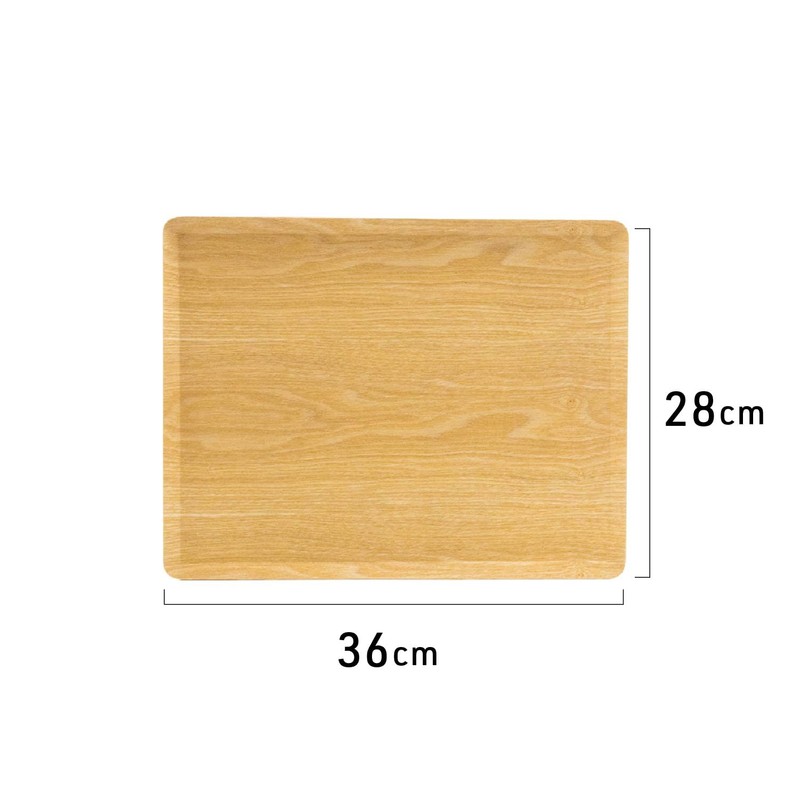 Asahi Koyo NC22-02 Wooden Tray, Rectangular, Natural, 14.2 x 11.0