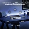 YuLinca 10G Web Managed Switch, 4x2.5G + 2x10G RJ45 Ports,