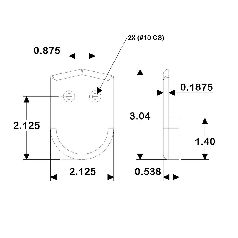 2’’ RUB RAIL END CAP, Black Nylon